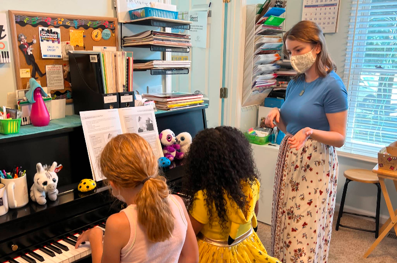 Children learning music